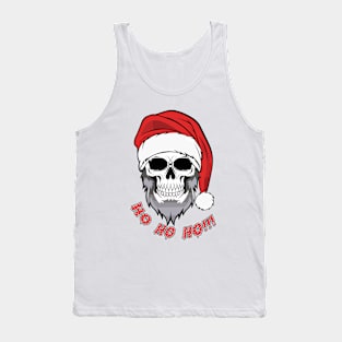 Santa Skull Ho Ho Ho!!! Christmas Tank Top